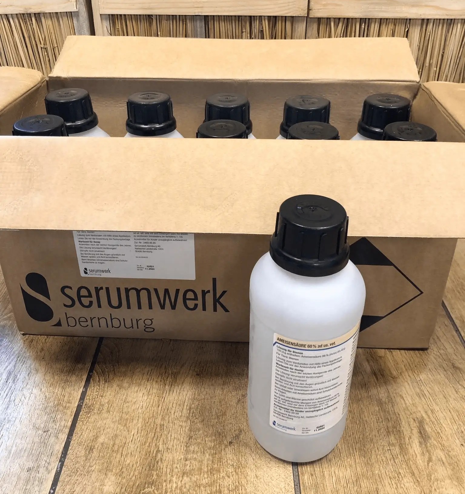 Ameisensäure 60% ad us. vet. 9+1 Liter Serumwerk Bernburg für Varroabehandlung