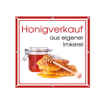ApiSina® Werbebanner „Honig rot“ 100 cm
