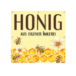 ApiSina® Werbebanner „Wabenmuster“ 100 cm
