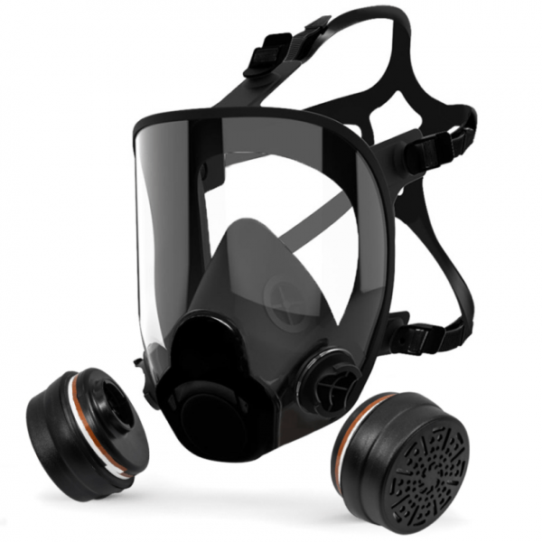 Vollgesichtsmaske, mit 2 Filtern