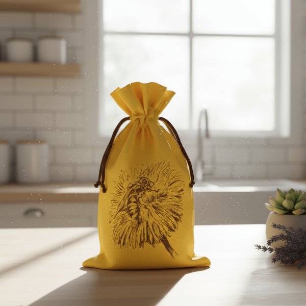 ApiSina® Honigglasbeutel gelb „Blume“