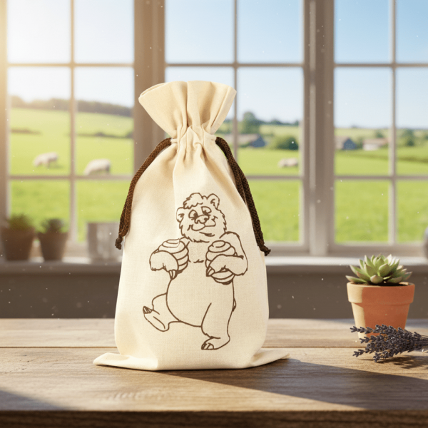 ApiSina® Honigglasbeutel natur „Bär“