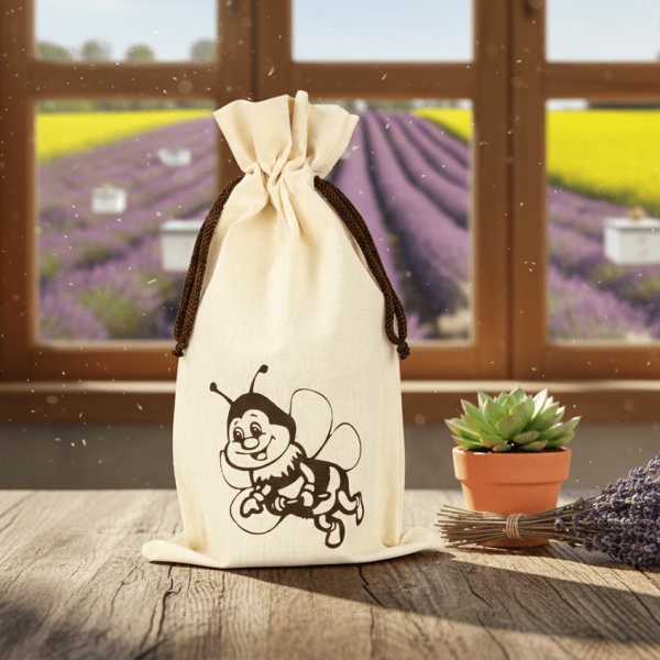 ApiSina® Honigglasbeutel natur „Biene“