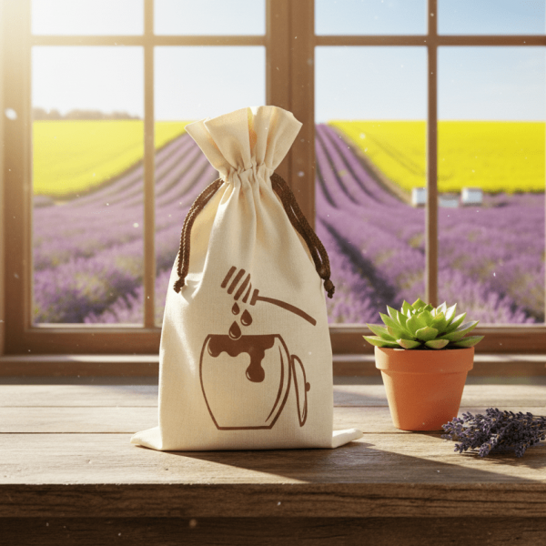 ApiSina® Honigglasbeutel natur „Honigtopf“