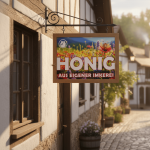 ApiSina® PVC-Schild „Honig aus eigener Imkerei“