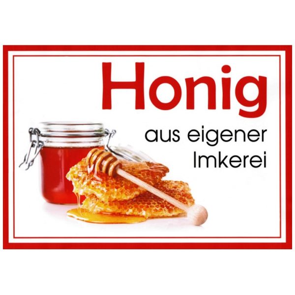 ApiSina® PVC-Schild „Honig rot“