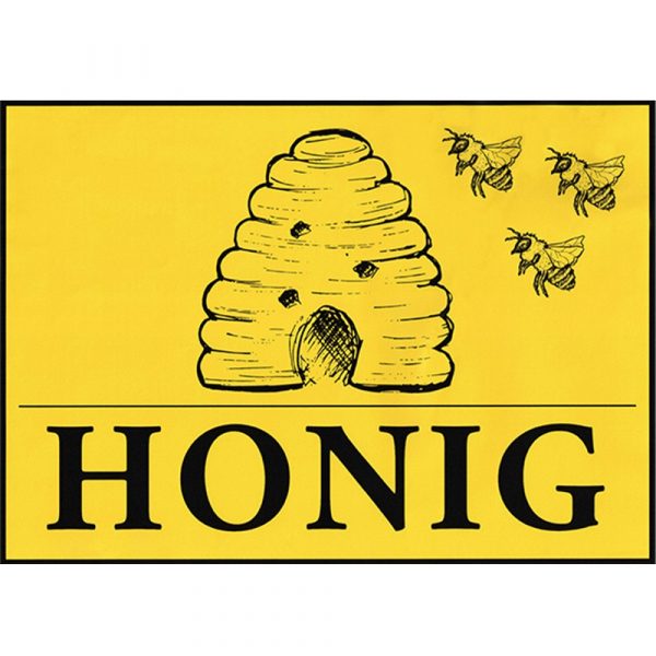 ApiSina® Werbeaufkleber „Bienenkorb gelb“