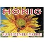 ApiSina® Werbeaufkleber „Blume mit Bienen“
