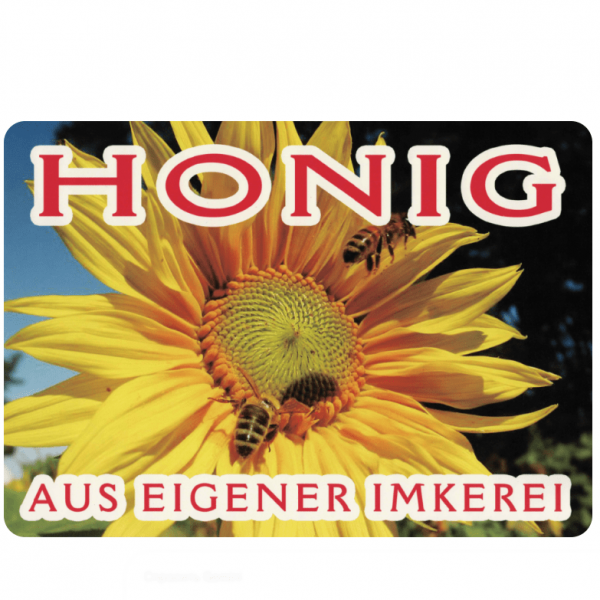 ApiSina® Werbeaufkleber „Blume mit Bienen“