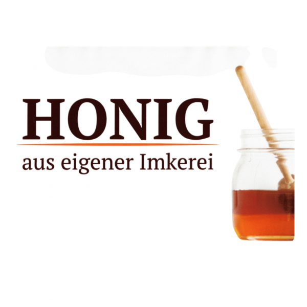 ApiSina® Werbeaufkleber „Glas mit Honignehmer weiß“