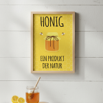 ApiSina® Werbeaufkleber „Honigglas gelb“