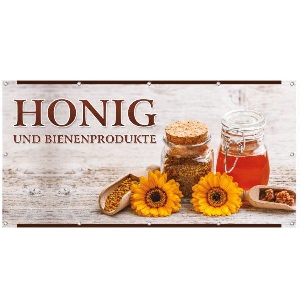 ApiSina® Werbebanner „Bienenprodukte“ 200 cm