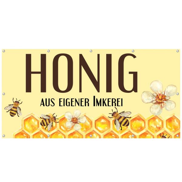 ApiSina® Werbebanner „Wabenmuster“ 200 cm