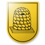 Aufkleber Bienenkorb-Wappen