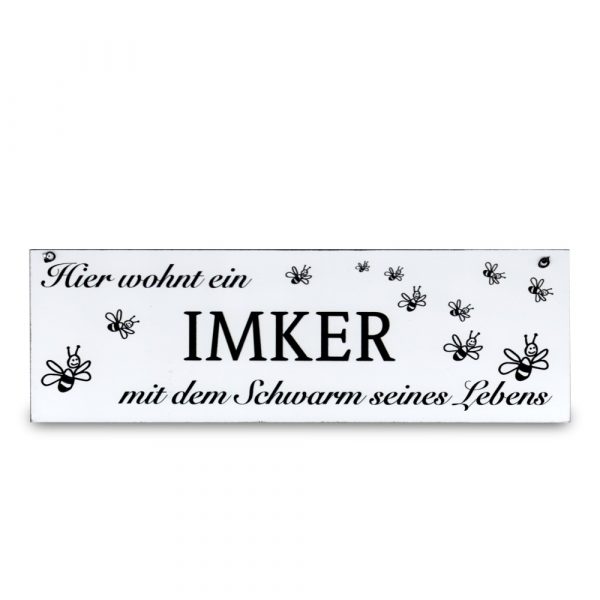 Dekoschild "Imker mit Schwarm"