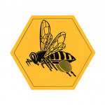 Großer Aufkleber "Hexagon"