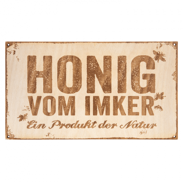 Holzschild “Honig vom Imker”