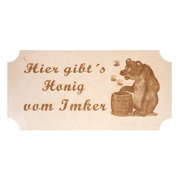 Holzschild "Motiv Bär"