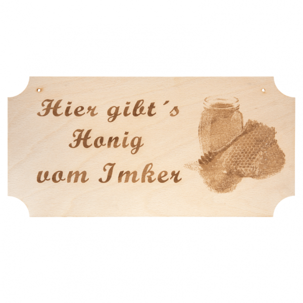 Holzschild "Motiv Glas"