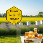 Saugnapfschild "Imker im Dienst"