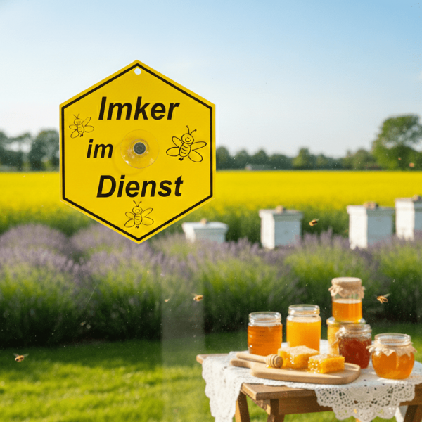 Saugnapfschild "Imker im Dienst"
