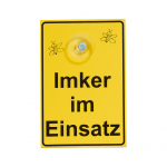 Saugnapfschild Imker im Einsatz gelb