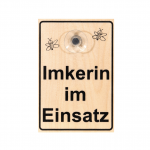 Saugnapfschild Imkerin im Einsatz