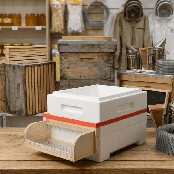 Velutina-Anflugschutz "Maulkorb" für Frankenbeute und Segeberger Hochboden