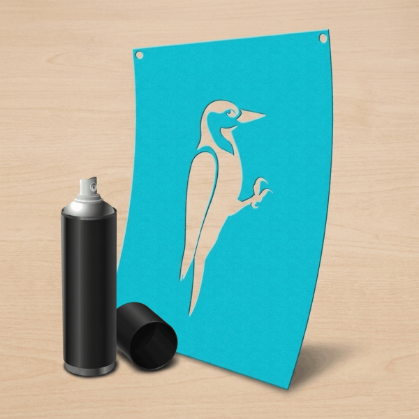 ApiSina® Mal/Sprüh-Schablone "Woodpecker"