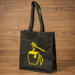 ApiSina® Tragetasche schwarz “Honigtopf”