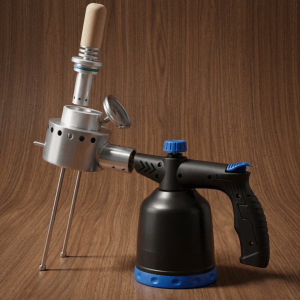 ApiTek® Verdampfer aus Edelstahl mit Gaskartuschen-Aufnahme