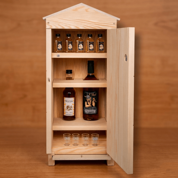 Honig-Verkaufsbude und Minibar