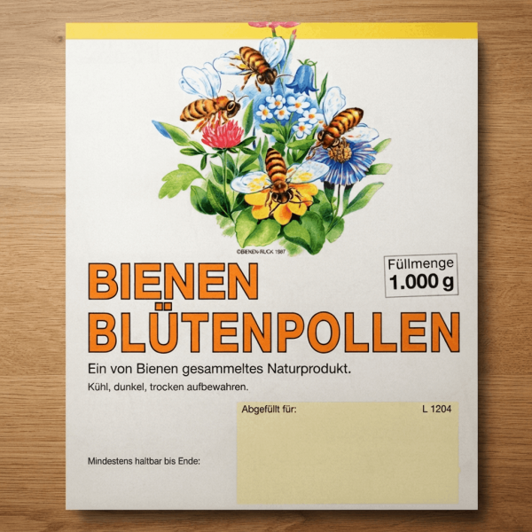 Flores Blütenpollen Etikett 1000 g Beutel