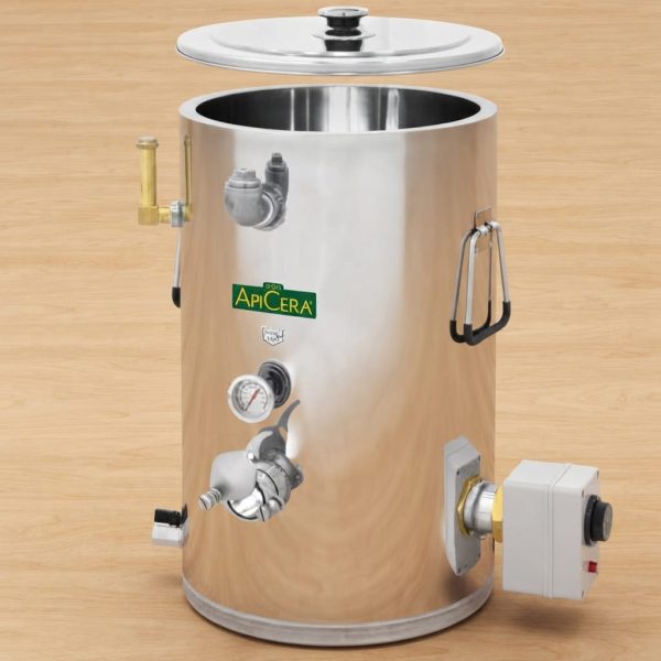 ApiCera® Abfüller 35 kg aus Edelstahl mit Heizung und Quetschhahn