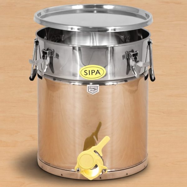 SIPA® Abfüllkübel 35 kg aus Edelstahl