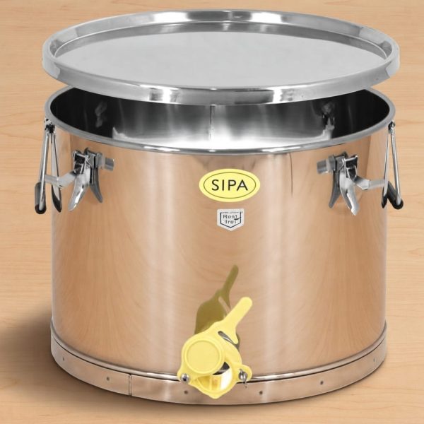 SIPA® Abfüllkübel 40 kg aus Edelstahl